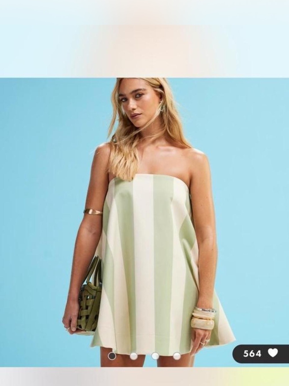 ASOS Strapless Stripe Mini Dress